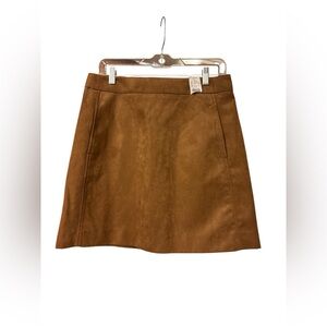 J Crew Faux Suade Tan Women's Skirt NWT